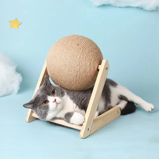 Bola Rascadora Interactiva para Gatos: ¡Diversión y Protección para tus Muebles! 🐾🏠