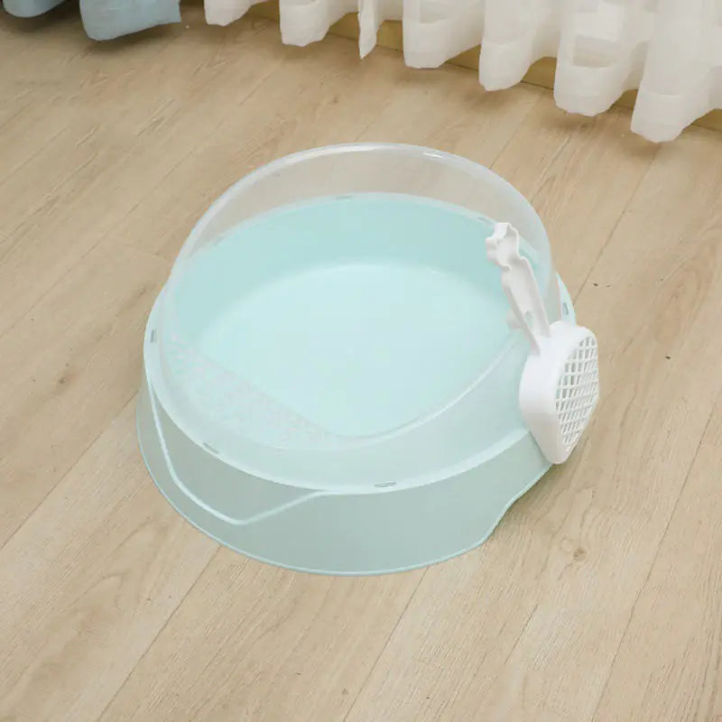 Caja de Arena Grande Semi-Cerrada para Gatos con Pala🐱🚽