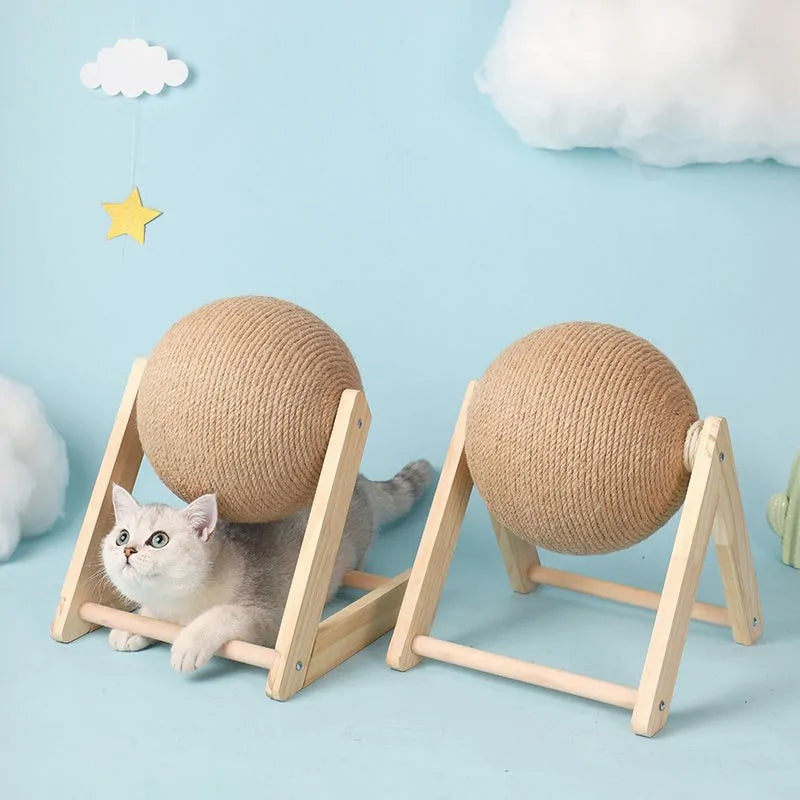 Bola Rascadora Interactiva para Gatos: ¡Diversión y Protección para tus Muebles! 🐾🏠