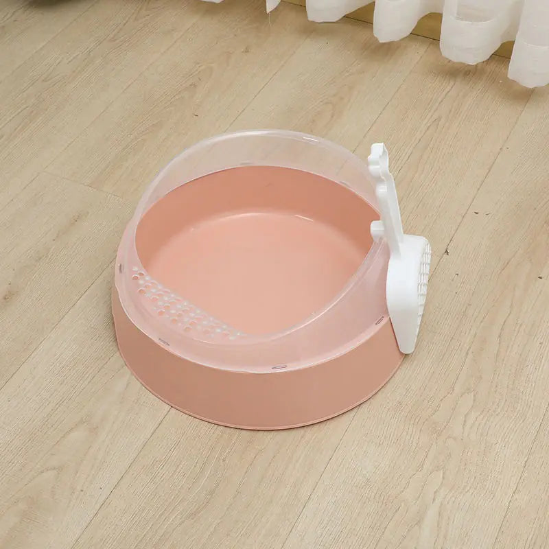 Caja de Arena Grande Semi-Cerrada para Gatos con Pala🐱🚽