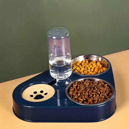Comedero Bebedero 3 en 1 para Mascotas con Dispensador de Agua 🐾