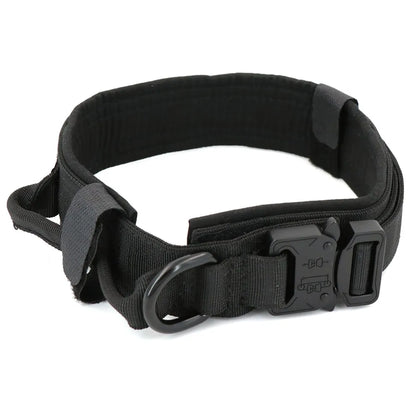 Collar Táctico para Perro de Nylon 1000D con Asa de Control y Cierre Dual 🌟🐾