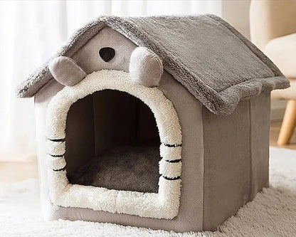 Casa Cama Invernal Suave y Acogedora para Perros y Gatos 🐾