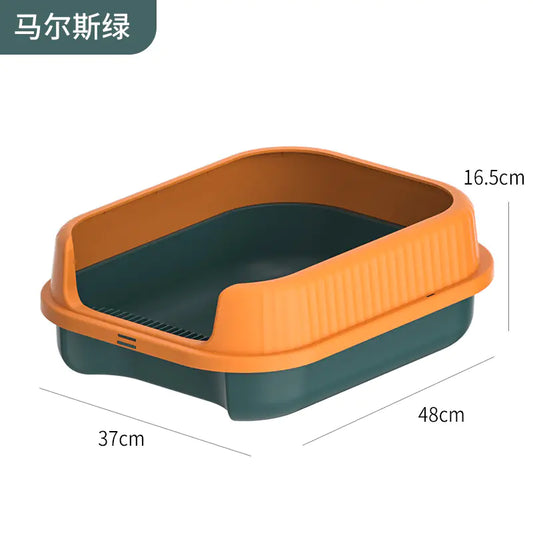 Arenero Semicerrado XL para Gatos 😻 | Bandeja Sanitaria Espaciosa con Pala | Caja de Arena Anti-Salpicaduras de Lujo - ¡Diseño y Comodidad! 🐾