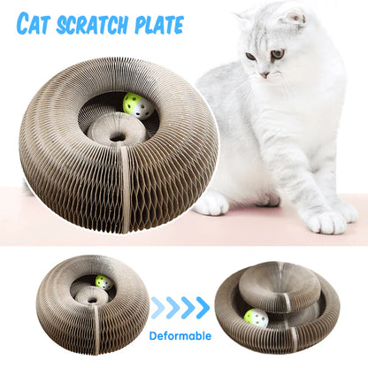 Tablero Rascador Mágico de Papel con Diseño de Órgano y Bola para Gatos: ¡Diversión Interactiva! 🐾😸