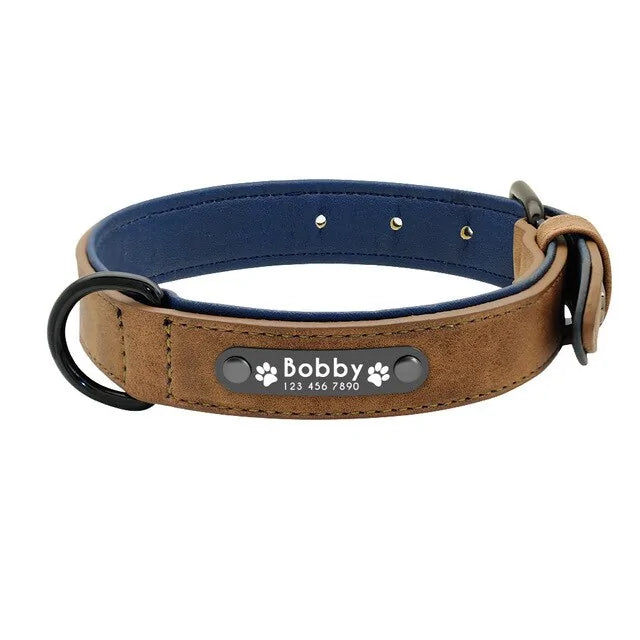 Collar de Cuero Resistente y Seguro para Perros de Todas las Razas 😊🐾