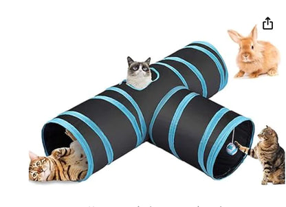 Túnel Plegable en Forma de Y para Gatos Traviesos 🐾