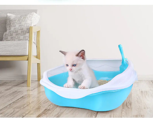 Caja de Arena Grande Semi-Cerrada para Gatos con Control de Olores🐱🚽