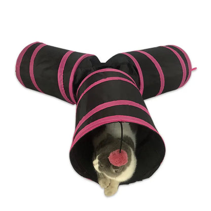 Túnel Plegable en Forma de Y para Gatos Traviesos 🐾