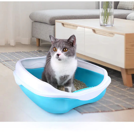 Caja de Arena Grande Semi-Cerrada para Gatos con Control de Olores🐱🚽