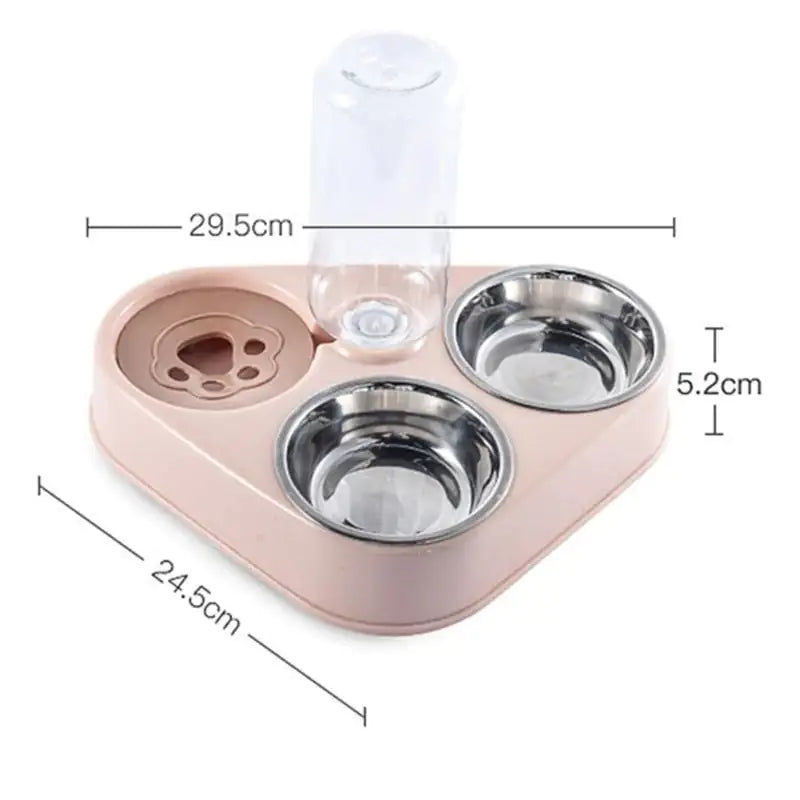 Comedero Bebedero 3 en 1 para Mascotas con Dispensador de Agua 🐾