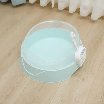Caja de Arena Grande Semi-Cerrada para Gatos con Pala🐱🚽