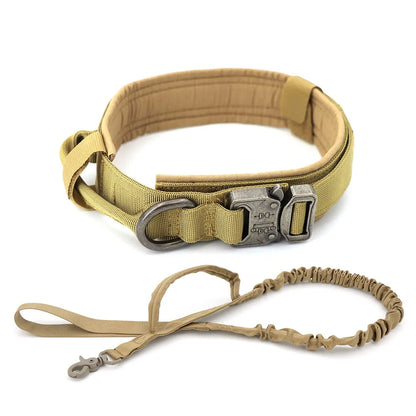 Collar Táctico para Perro de Nylon 1000D con Asa de Control y Cierre Dual 🌟🐾