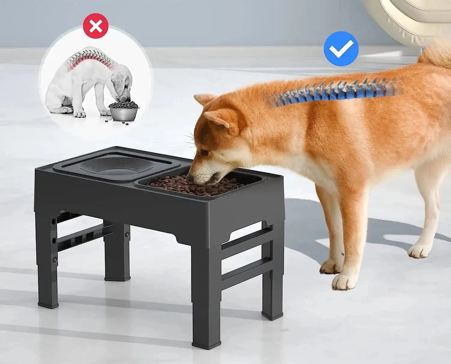 Comedero y Bebedero Elevado Ajustable para Mascotas 🐾