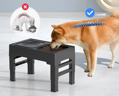 Comedero y Bebedero Elevado Ajustable para Mascotas 🐾