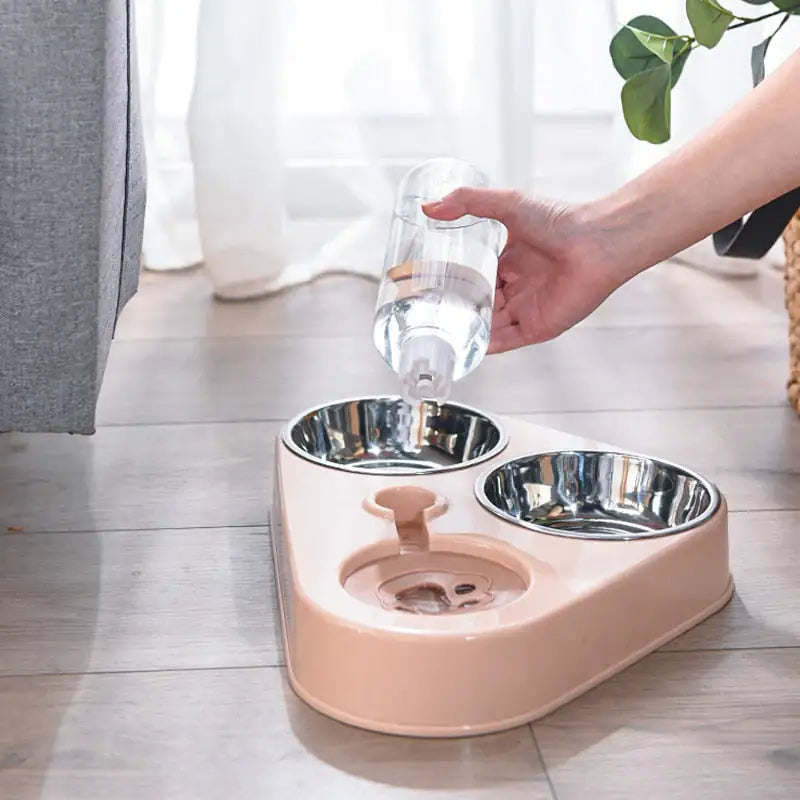 Comedero Bebedero 3 en 1 para Mascotas con Dispensador de Agua 🐾