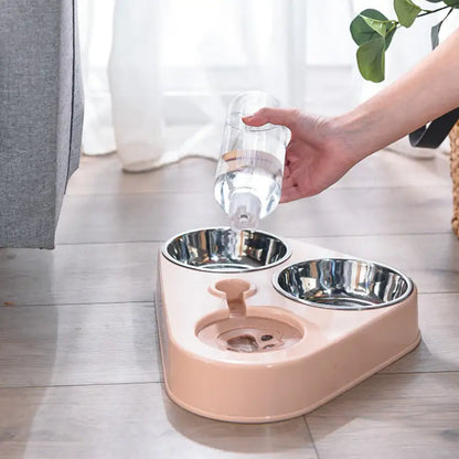 Comedero Bebedero 3 en 1 para Mascotas con Dispensador de Agua 🐾
