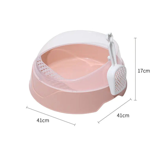 Caja de Arena Grande Semi-Cerrada para Gatos con Pala🐱🚽