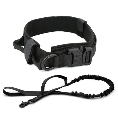 Collar Táctico para Perro de Nylon 1000D con Asa de Control y Cierre Dual 🌟🐾