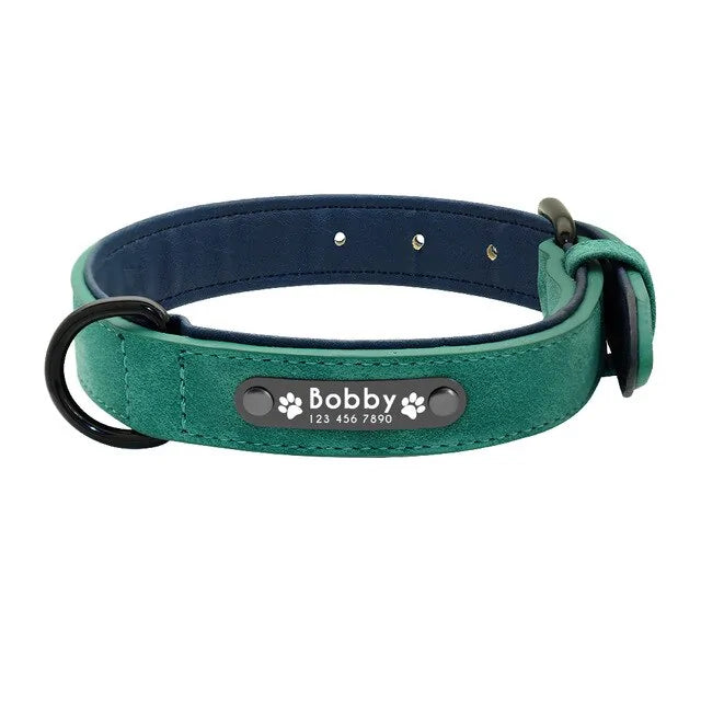 Collar de Cuero Resistente y Seguro para Perros de Todas las Razas 😊🐾