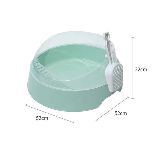 Caja de Arena Grande Semi-Cerrada para Gatos con Pala🐱🚽